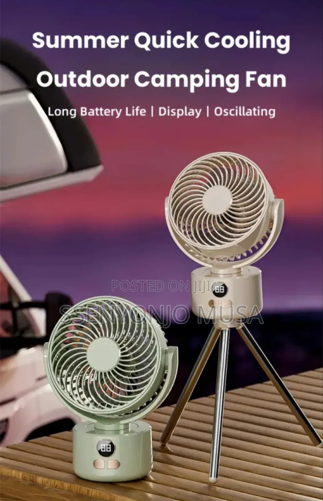 Portable Rechargeable Desk Fan With Usb – Quiet Oscillating Table Fan