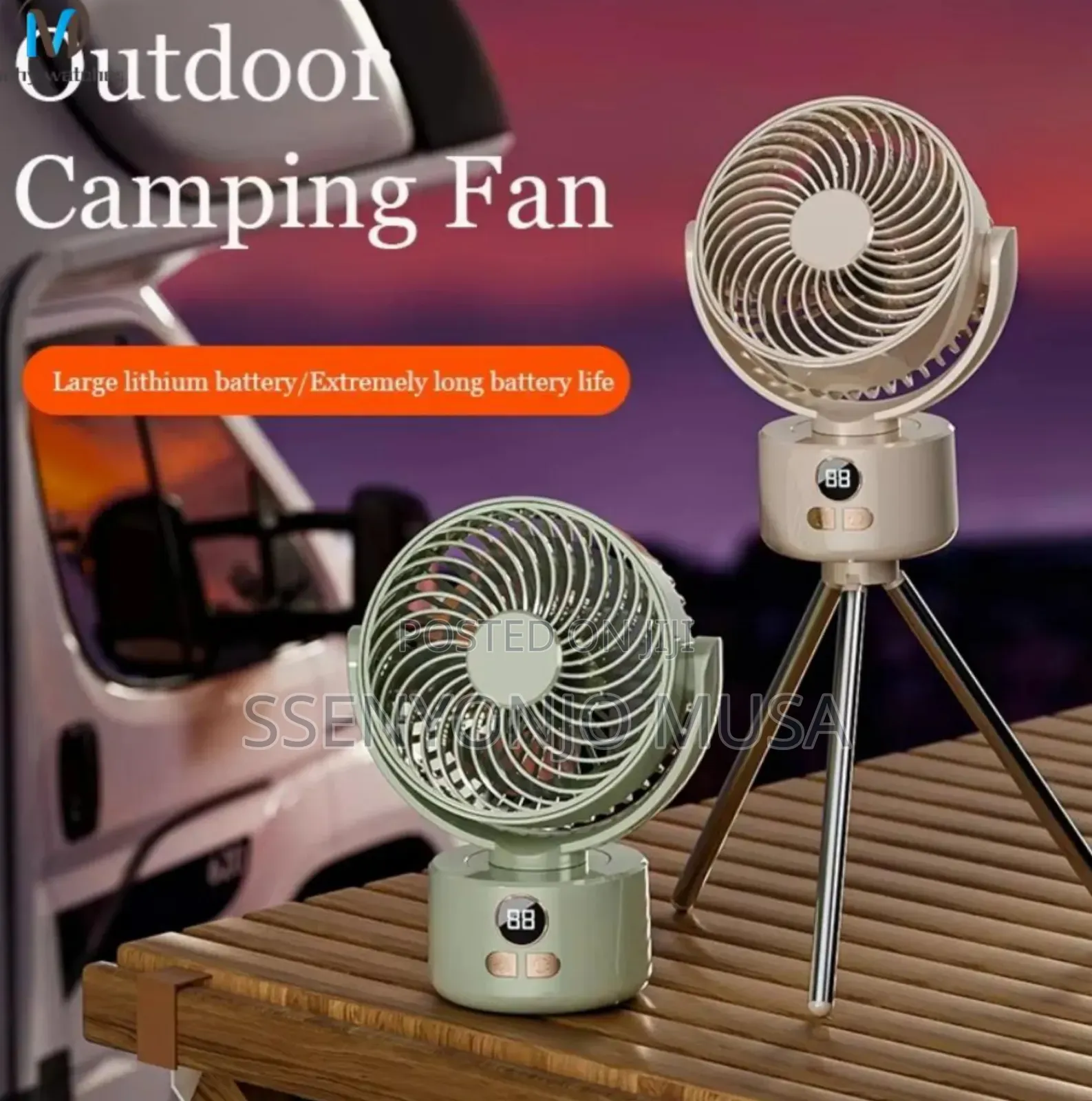Portable Rechargeable Desk Fan With Usb – Quiet Oscillating Table Fan