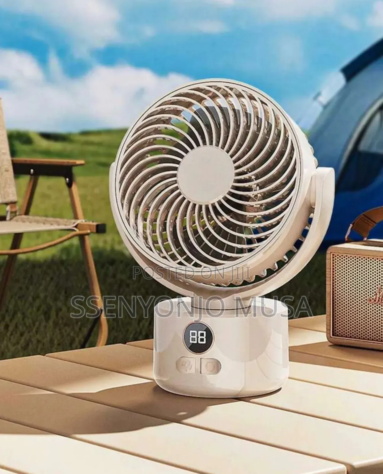 Portable Rechargeable Desk Fan With Usb – Quiet Oscillating Table Fan