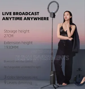 10inch Portable Foldable Rechargeable Ring Light