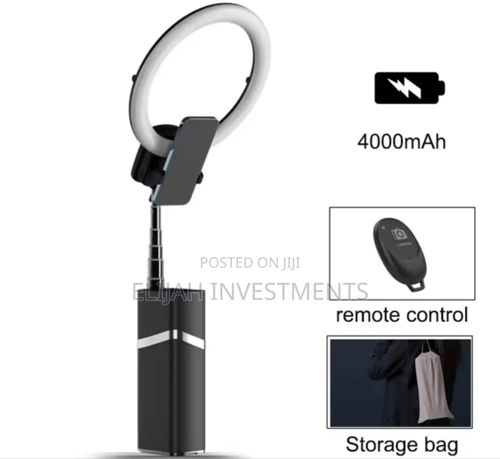 10inch Portable Foldable Rechargeable Ring Light