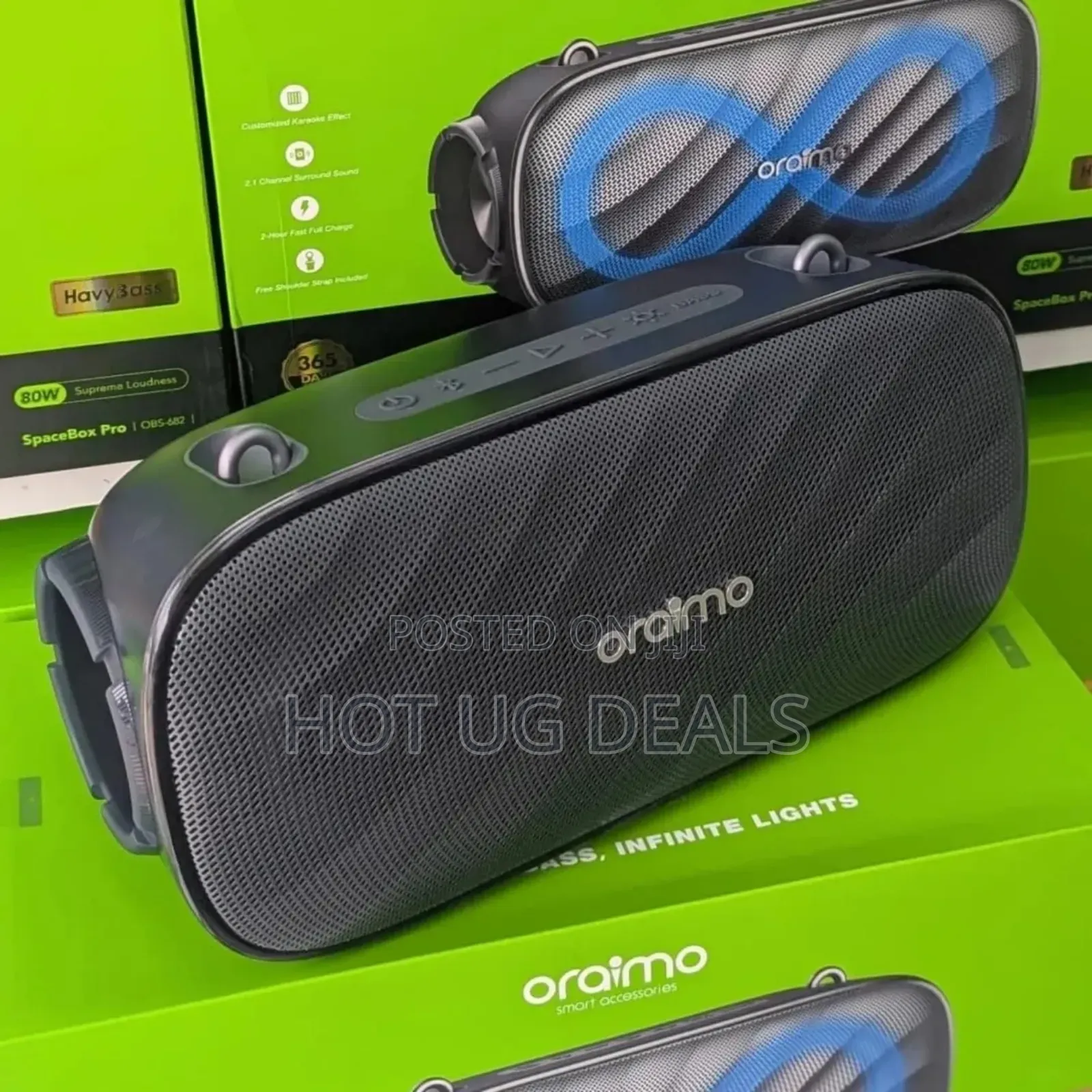 Oraimo Spacebox Pro Wireless Portable Bluetooth Speaker 80w