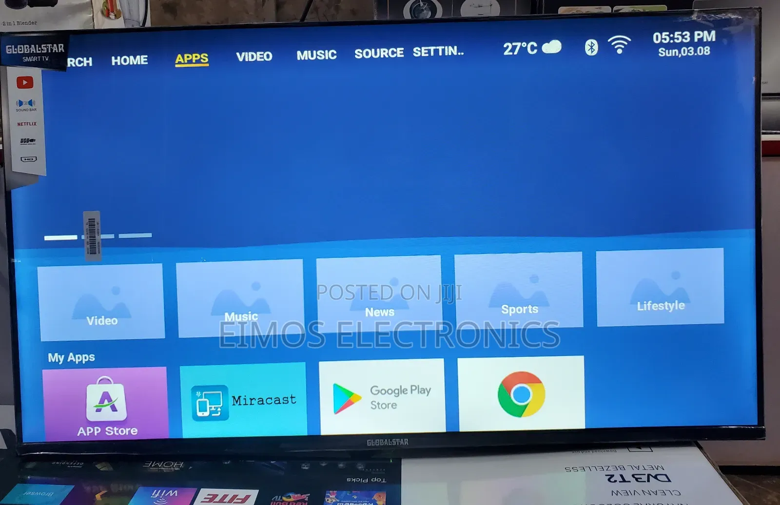 Brand New Global Star 43 Inch Smart Tv-Netflix,You Tube Wifi Ready