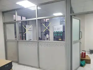 Office Partitions Using Aluminium and Glass