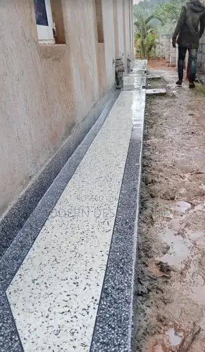 Terrazo Floor and Finishing White