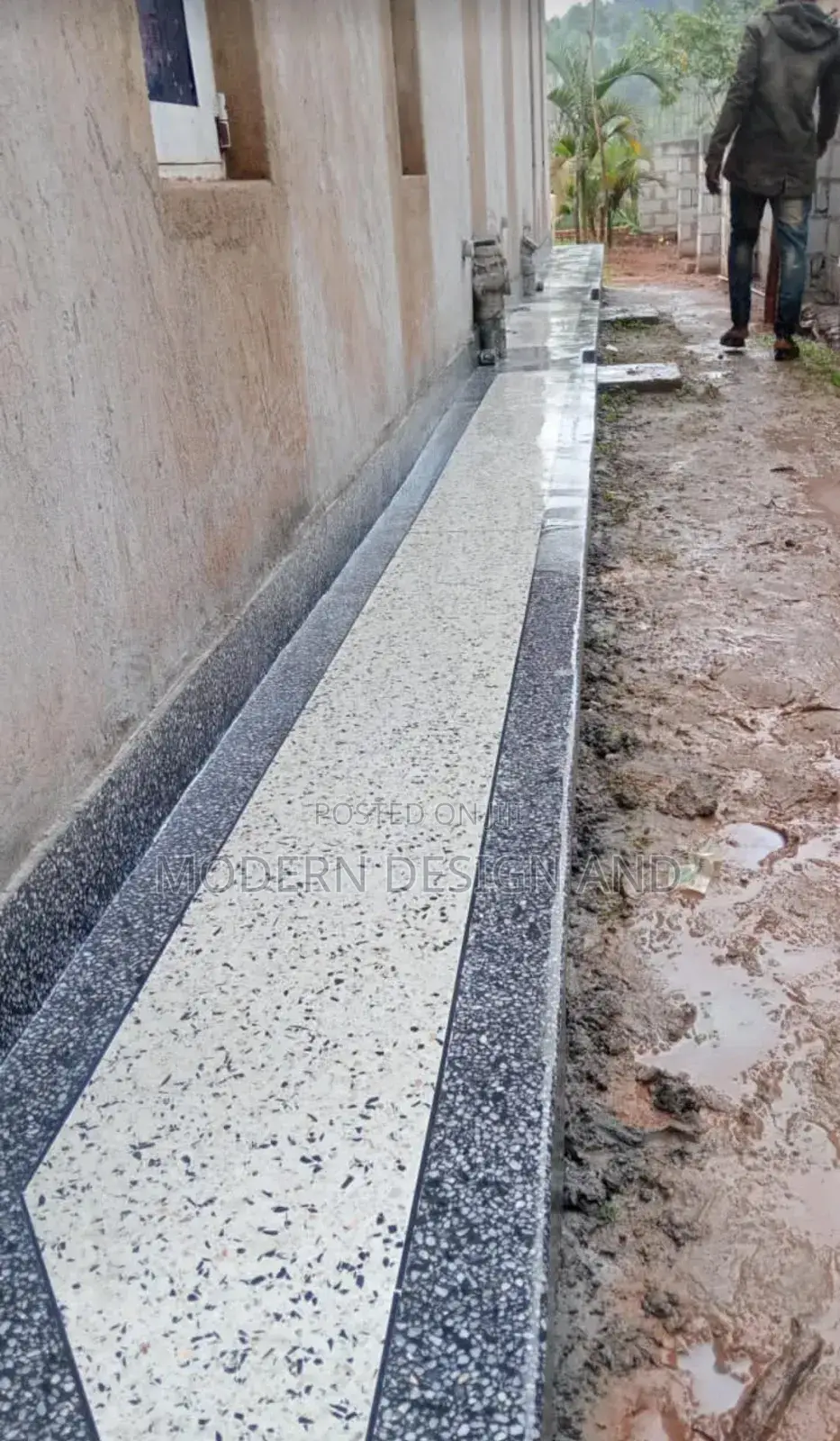 Terrazo Floor and Finishing White