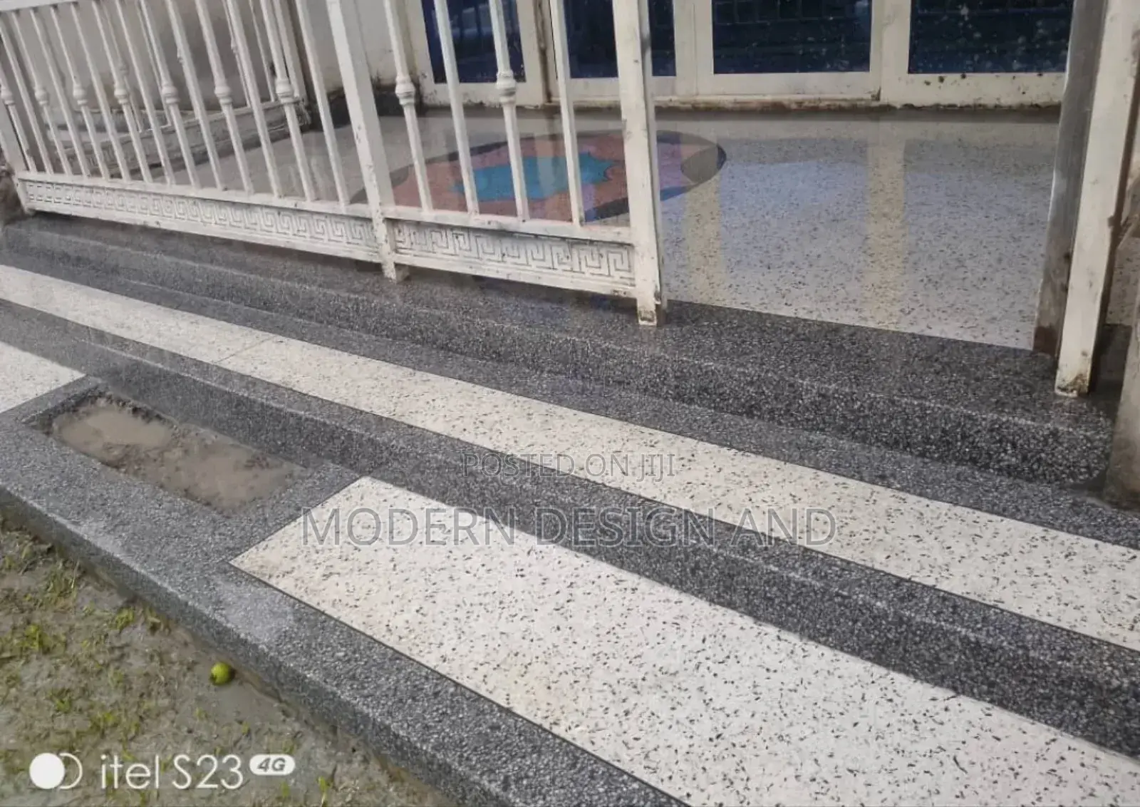 Terrazo Floor and Finishing White