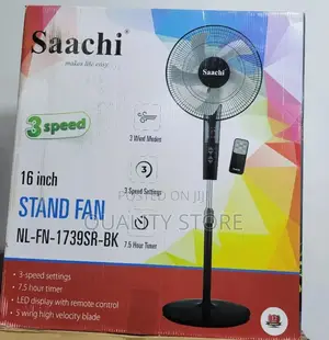 Saachi Electric Stand Fan With Remote Control Nl-Fn-1739sr-Bk