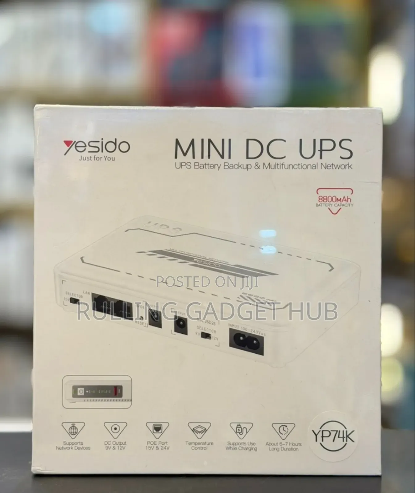 Yesido Mini Dc Ups Battery Backup And Multifunction Network 8800mah.