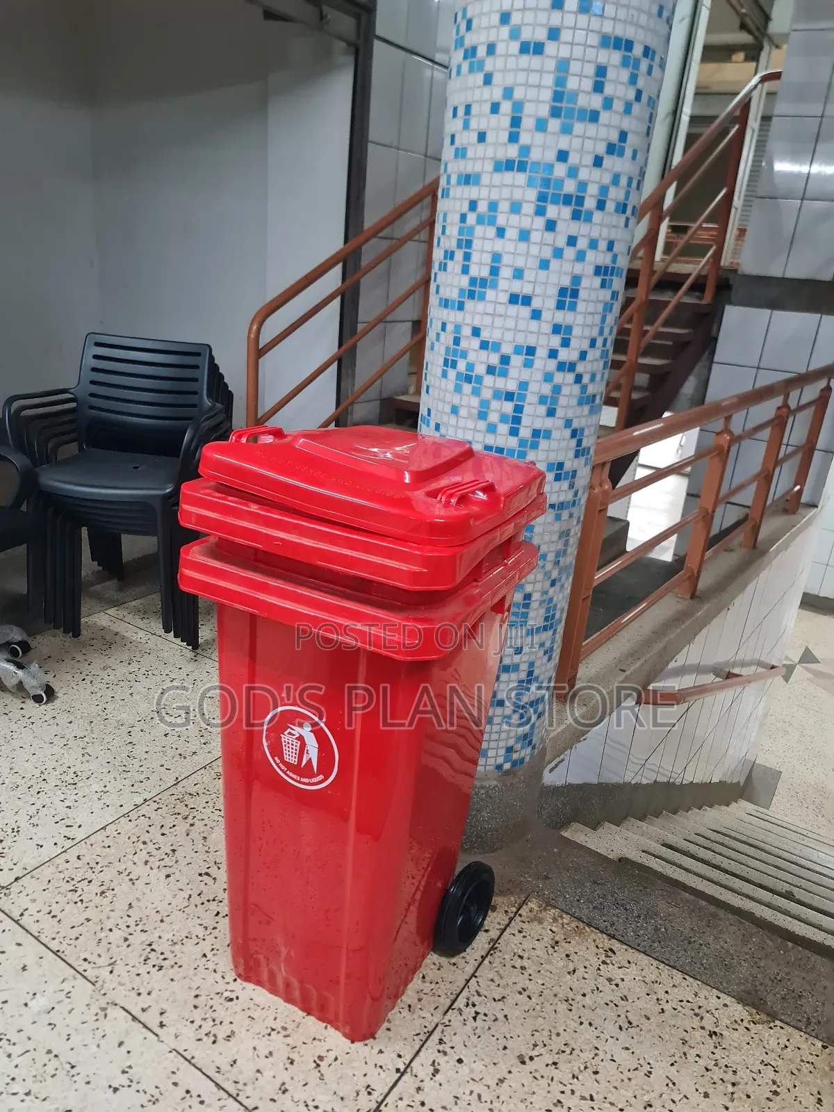 Segregate 120litres Plastic Dust Bins Plastic Dust Bins