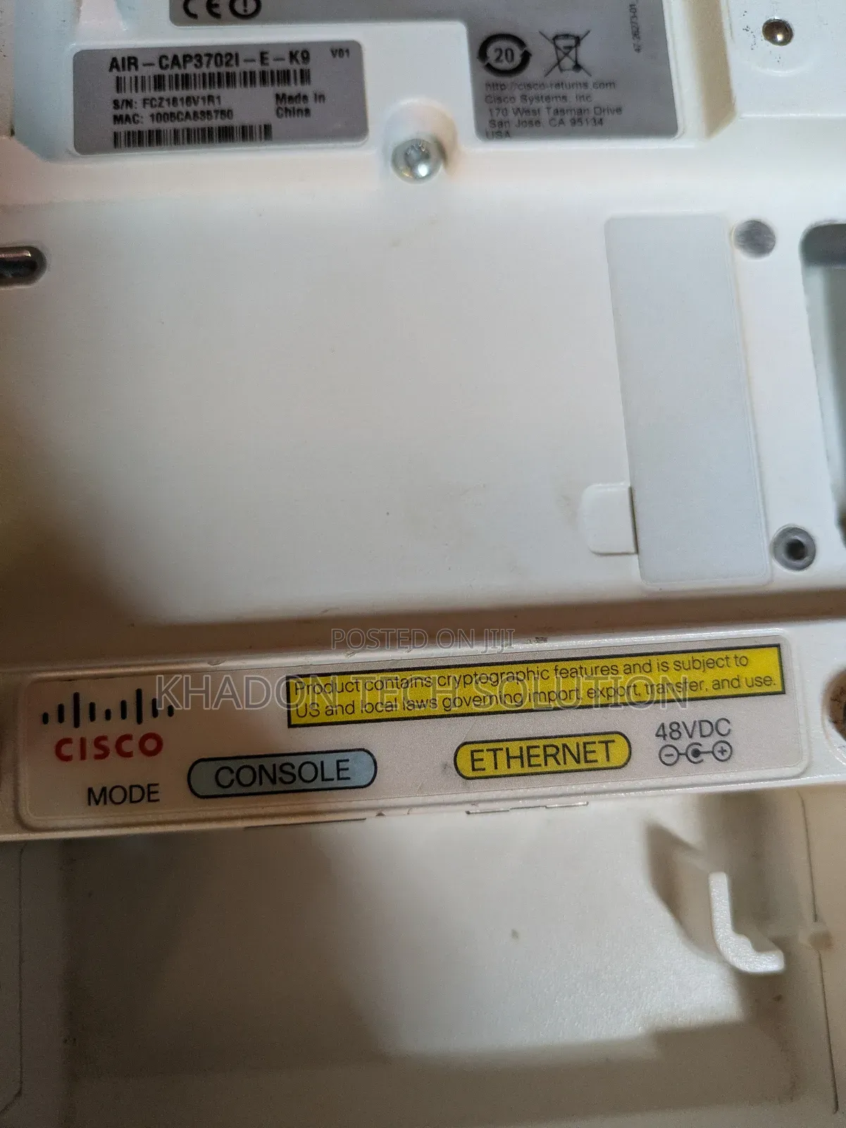 Cisco Aironet 3702i Wireless Access Point Air-Cap3702i-E- Dual Band