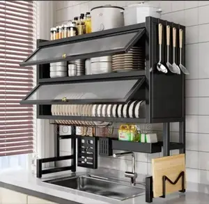 Double Cabinet Over The Sink Dish Rack