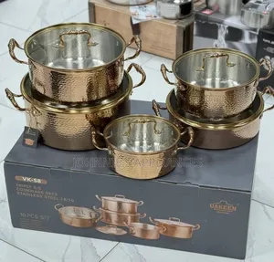 10-Piece Hammered Stainless Steel Cookware Set – Triply S/S Premium Po