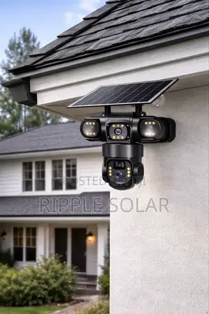 300mp Solar CCTV Security Camera 3 Lens Wifi Outdoor Surveillance