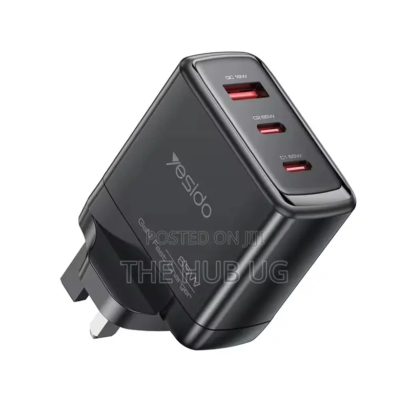 Yesido 65watts Gan Charger 3pin Usb C