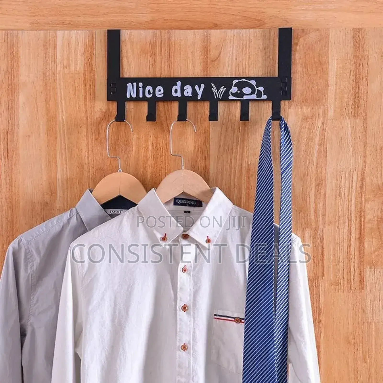 Over Door Hanger For Cloths, Drill Free Door Handing 6 Hooks