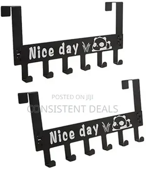 Over Door Hanger For Cloths, Drill Free Door Handing 6 Hooks