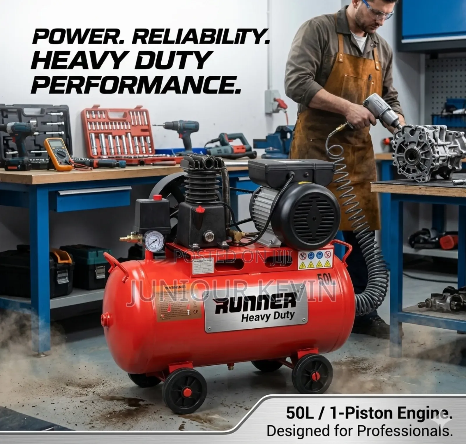 50l Compressor 1 Piston Heavy Duty