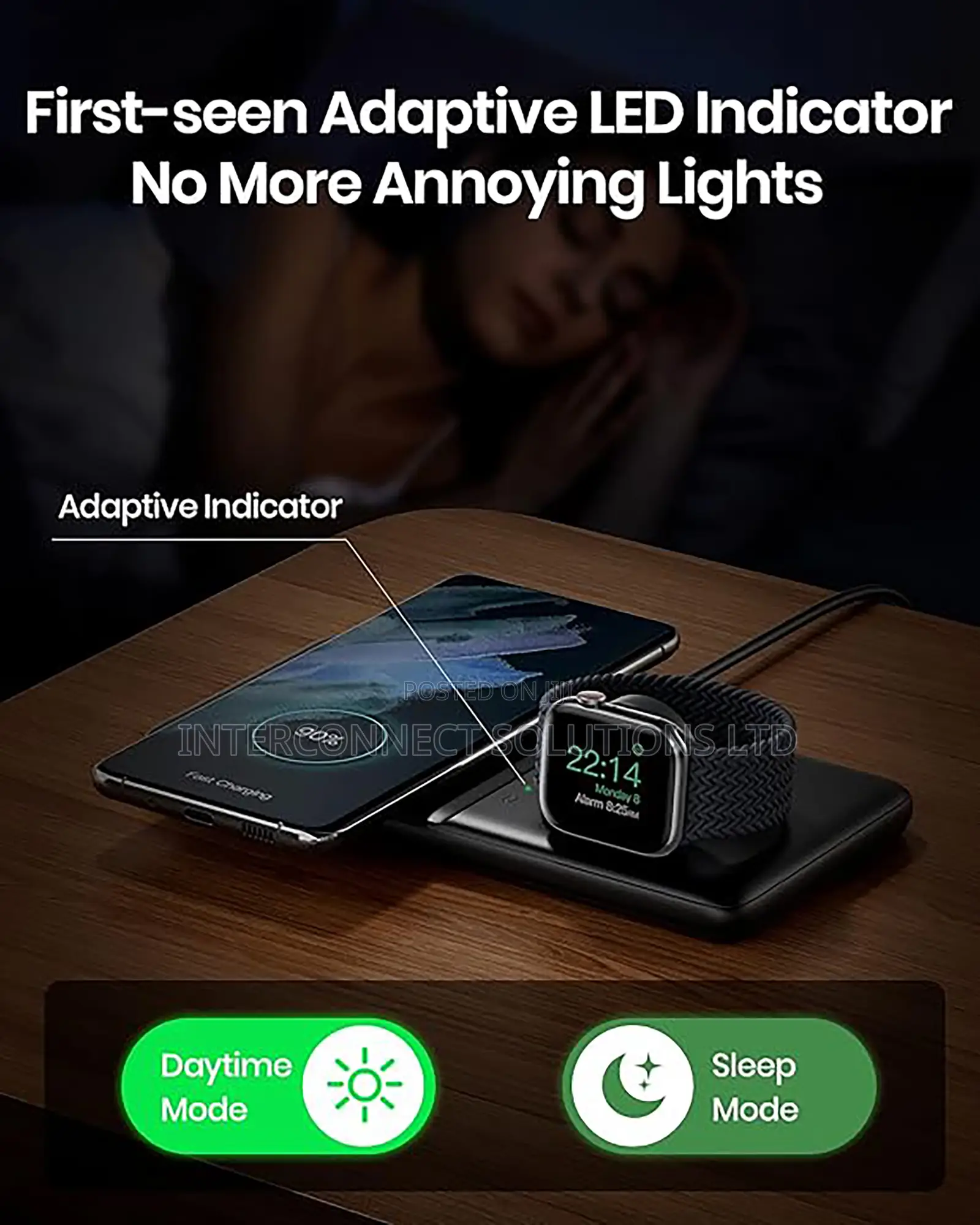 2-in-1 Wireless Charger, 15w Safuel Wireless Charging