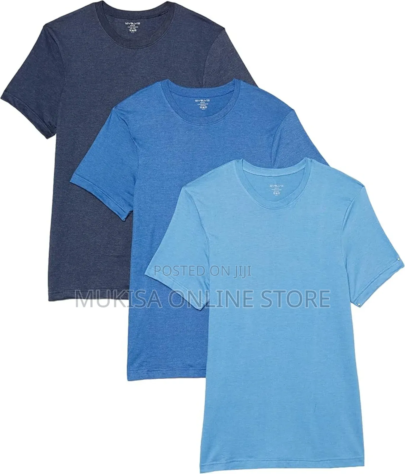 Evolve Men's Performance Cotton 3 Pack Crew Neck T-Shirts.