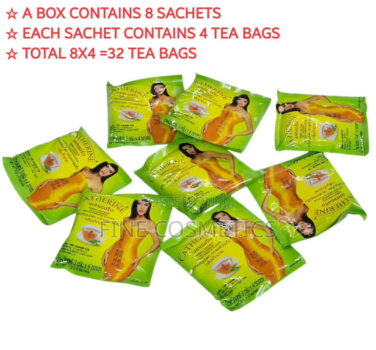 Original Catherine Herbal Slimming Weight Loss Fat Burner Tea Tea Bags