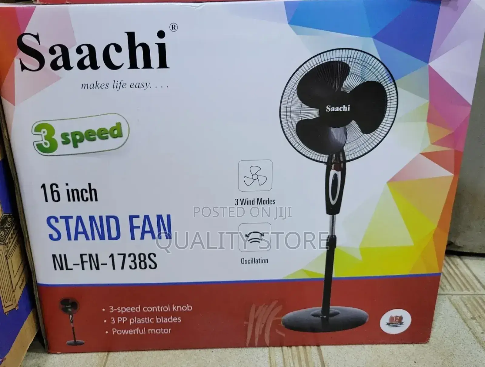 Saachi Electric Stand Fan Nl-Fn-1738s