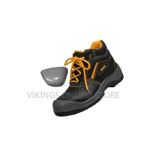 Ingco Safety Boots ( Size 40-46 ) - Black / Orange / Grey