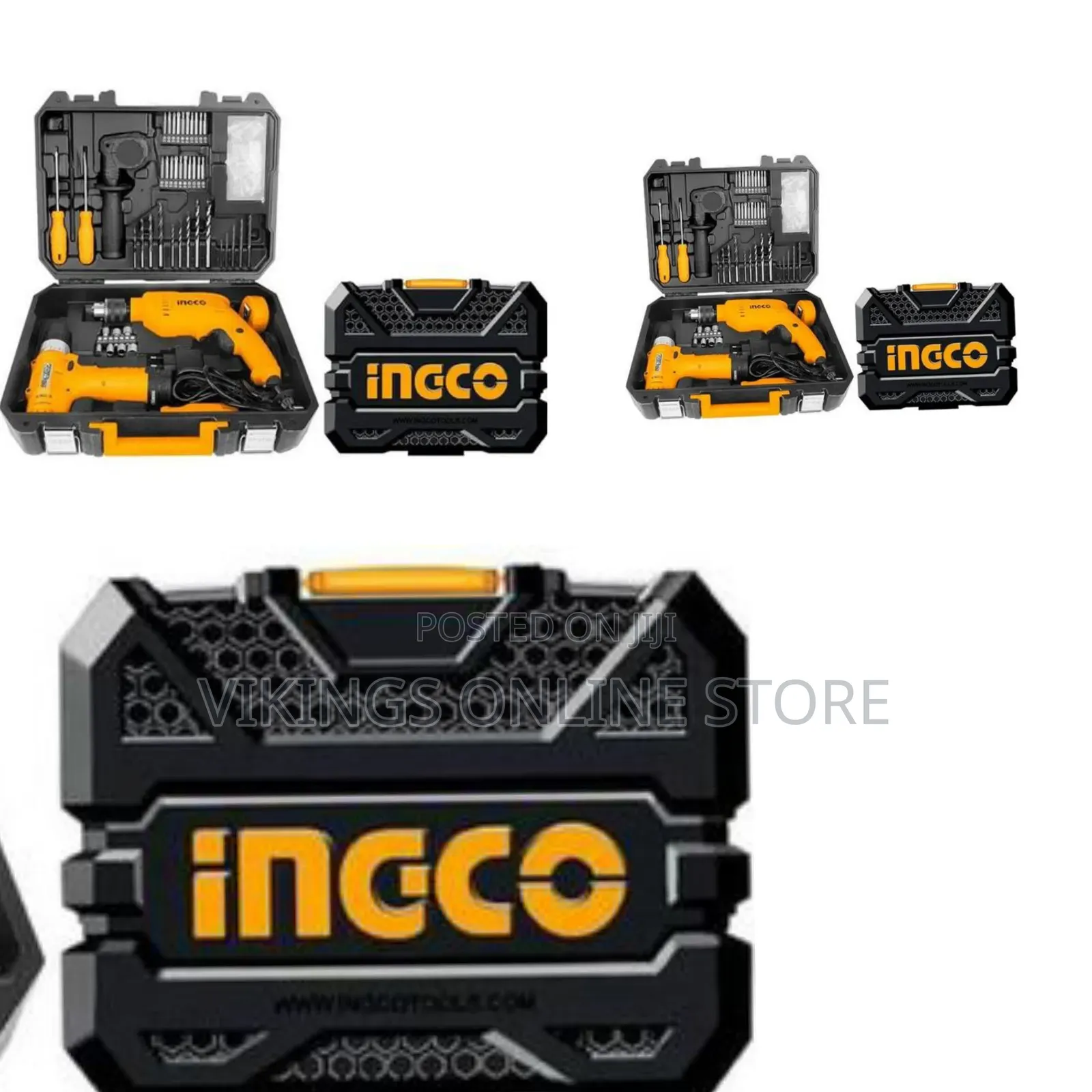 Ingco 108 PCS Tools Set, Drilling Machine Kit, 12v Cordless Drill Tool