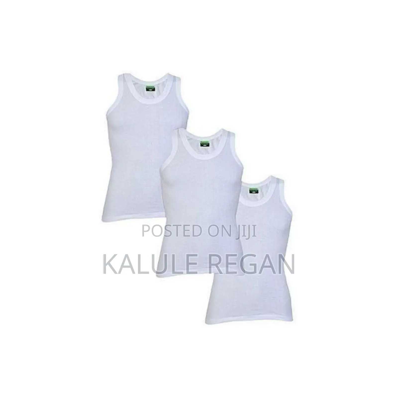 Yarrison Pack of 3 Pure Cotton Vests- White