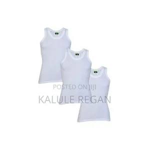 Yarrison Pack of 3 Pure Cotton Vests- White