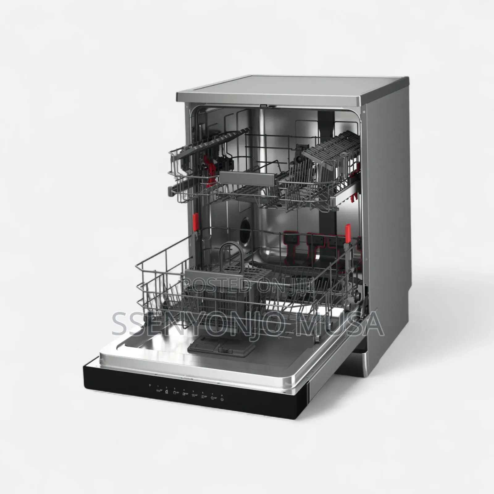 Whirlpool Vrijstaand Dishwasher-WFC 3c34 P X,Roestvrij Staal