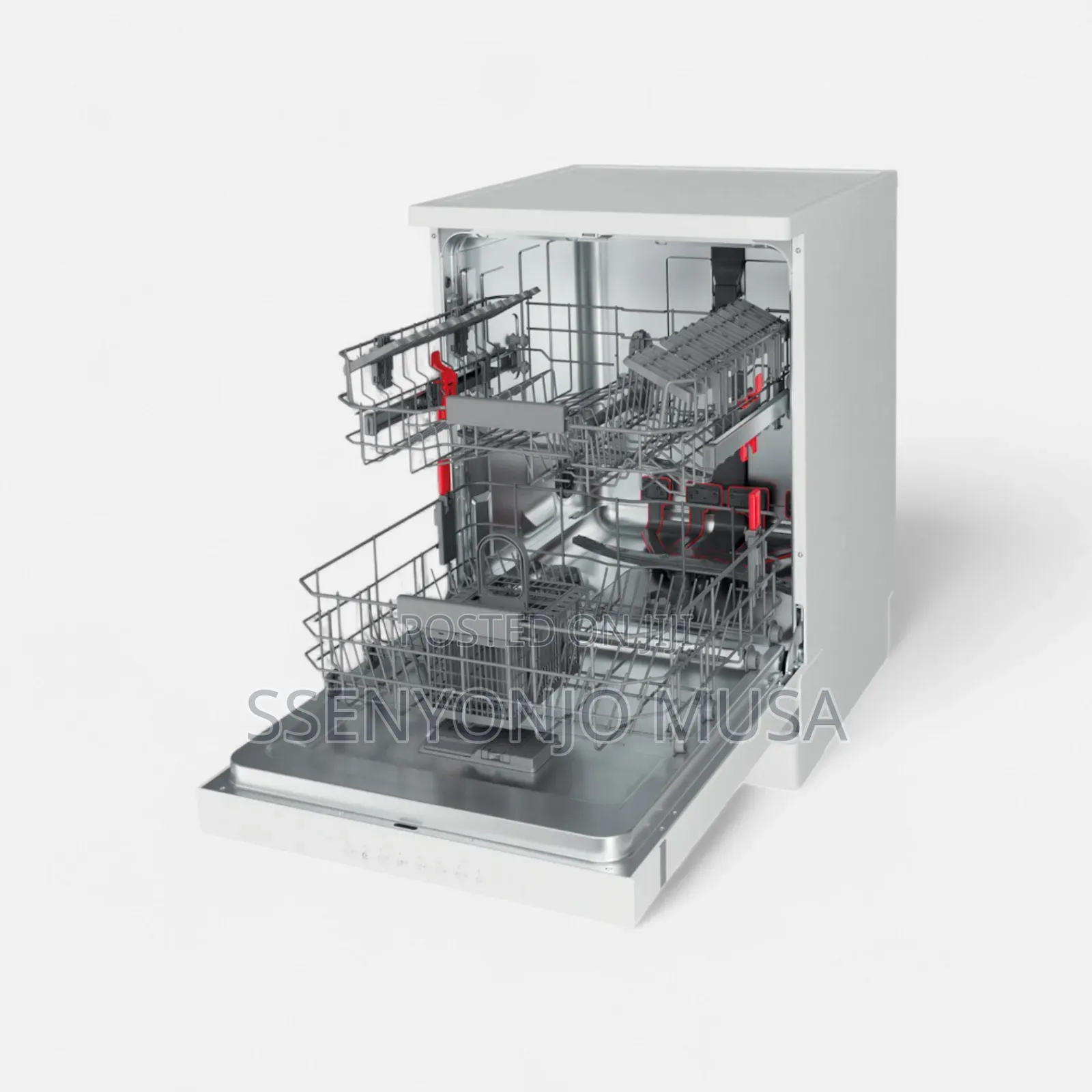 Whirlpool Vrijstaand Dishwasher-WFC 3c34 P X,Roestvrij Staal