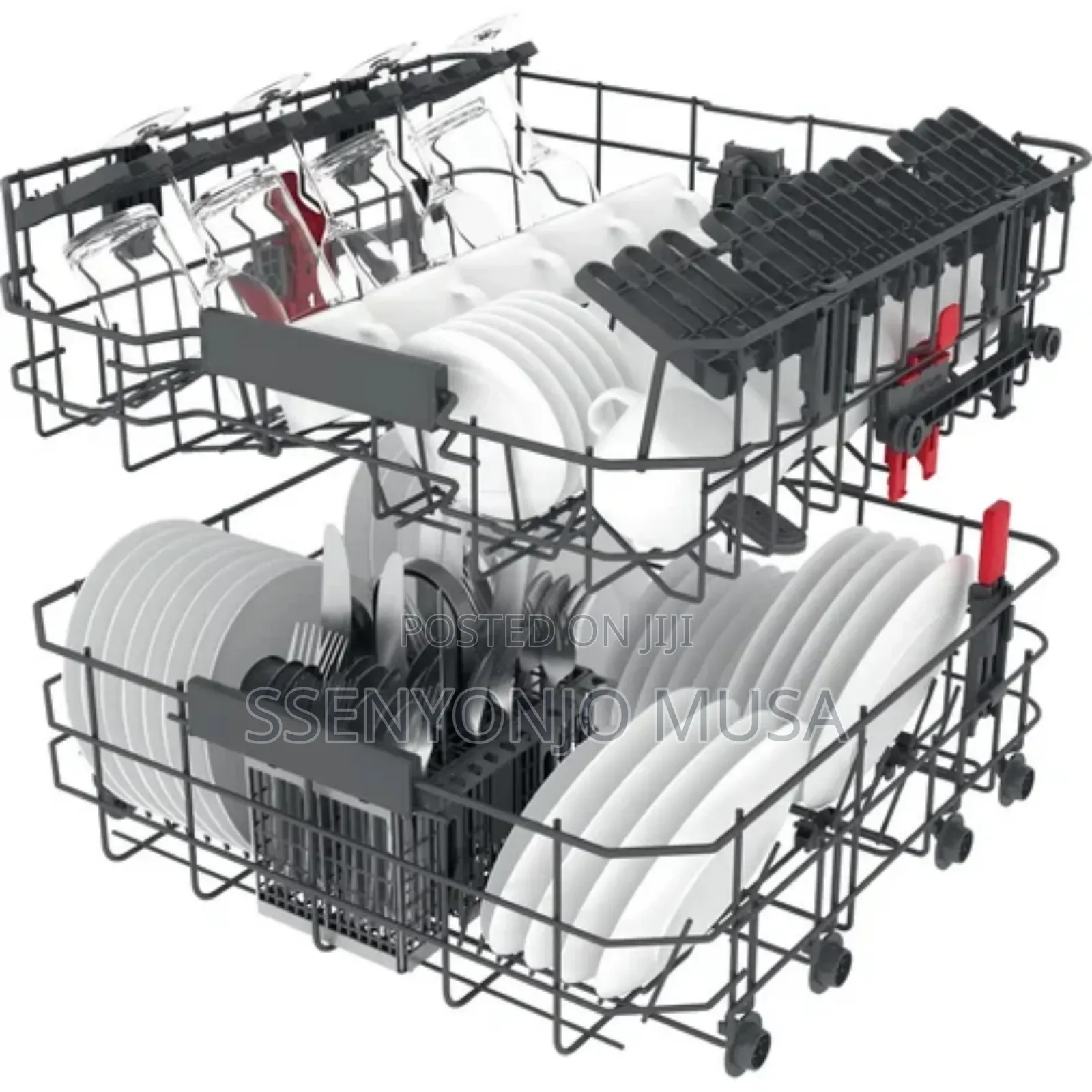 Whirlpool Vrijstaand Dishwasher-WFC 3c34 P X,Roestvrij Staal