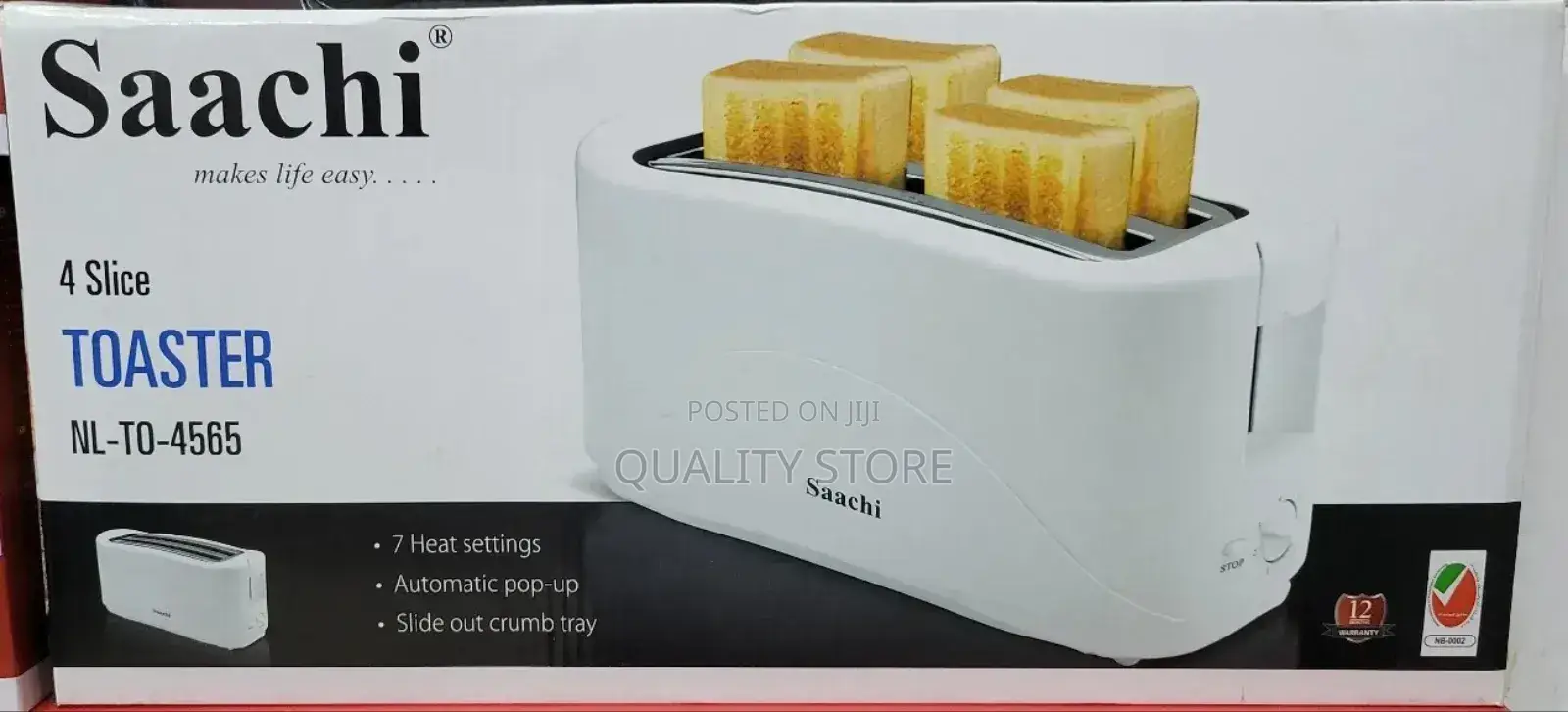 Saachi Electric 4 Slice Toaster Nl-to-4565