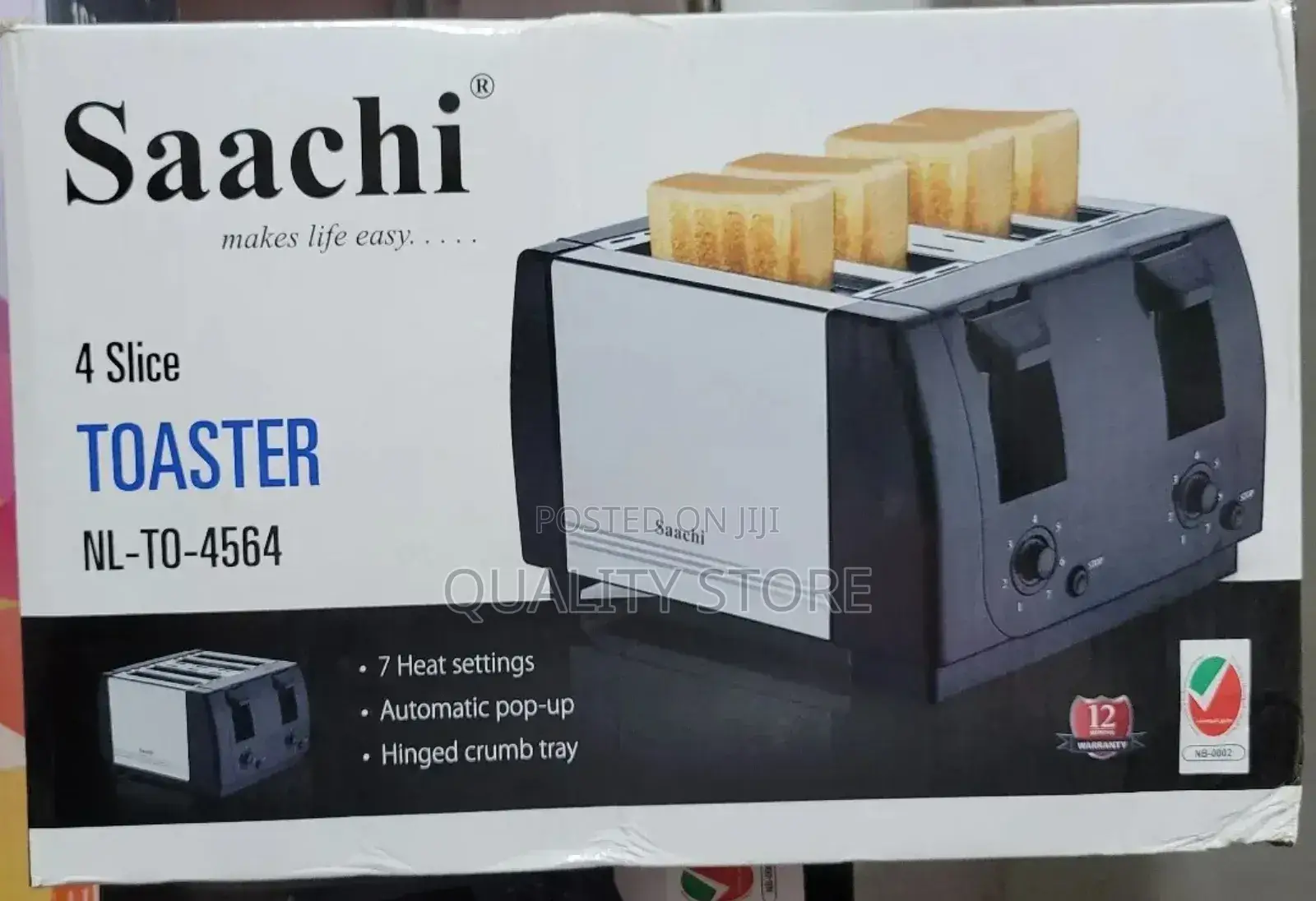Saachi Electric 4 Slice Toaster Nl-to-4564