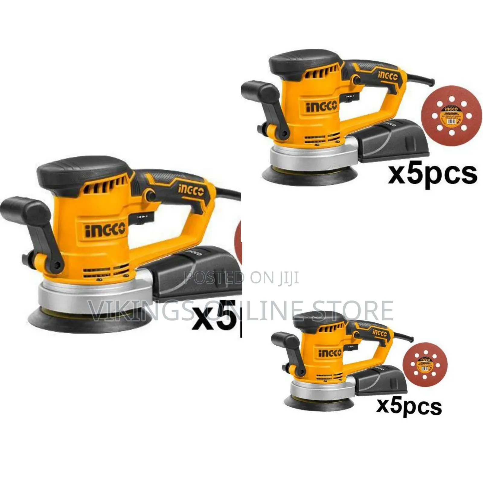 Ingco Rotary Sander Voltage:220-240v~50/60hz - Orange / Black