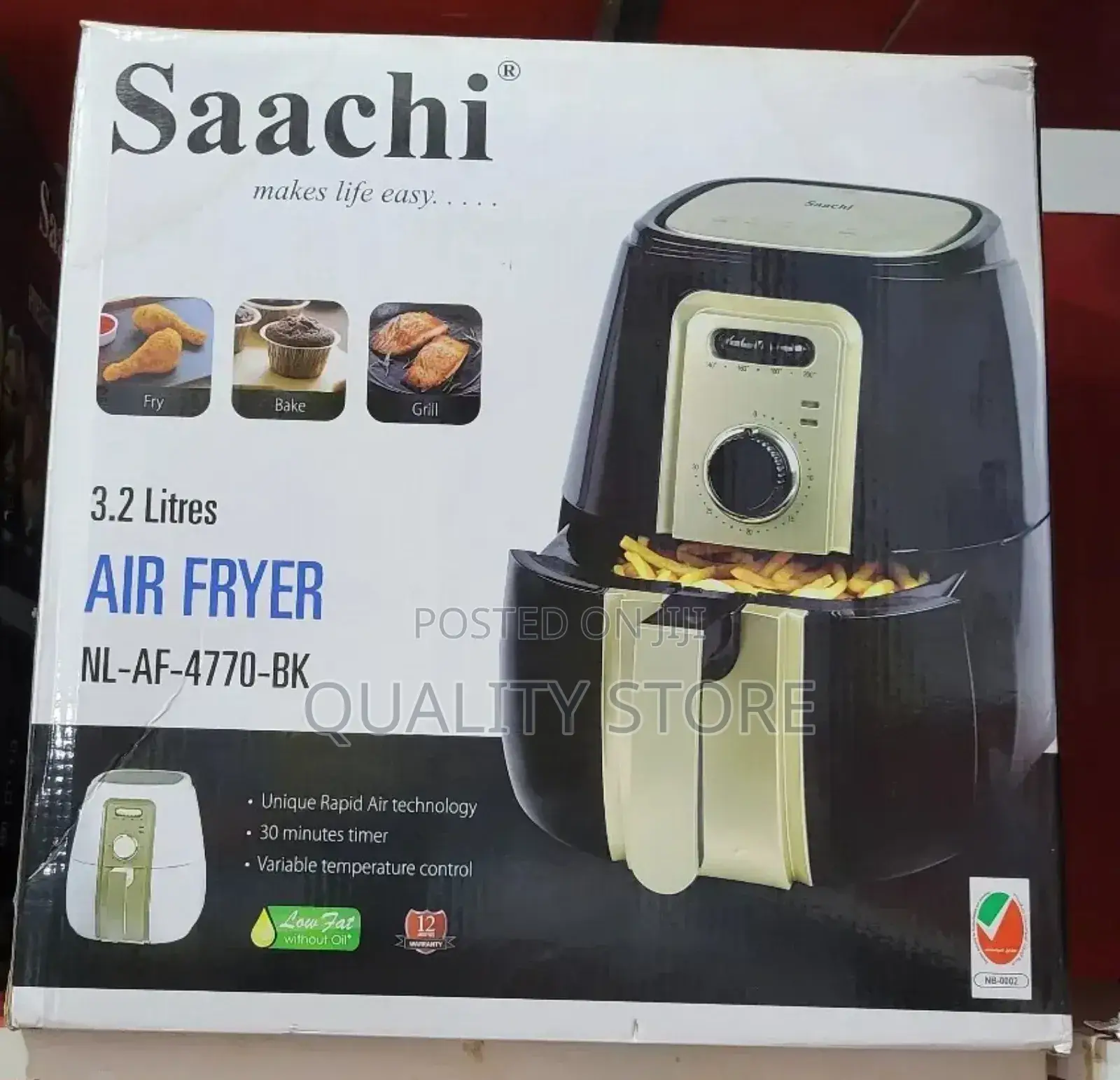 Saachi Electric Air Flyer 3.2 L Nl-Af-4770 Bk