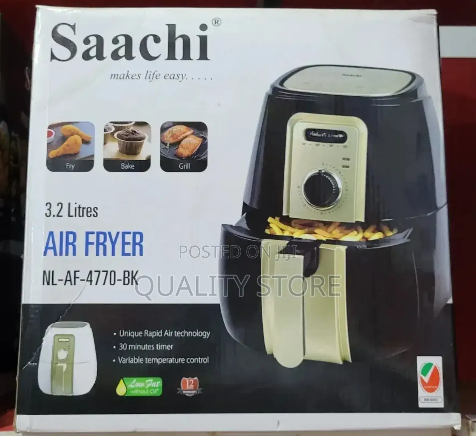 Saachi Electric Air Flyer 3.2 L Nl-Af-4770 Bk