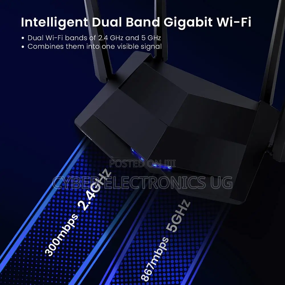 Tenda Ac6 Ac1200 Dual Band Wi-Fi Router(867mbps/5ghz+ 300mbps/2.4ghz)