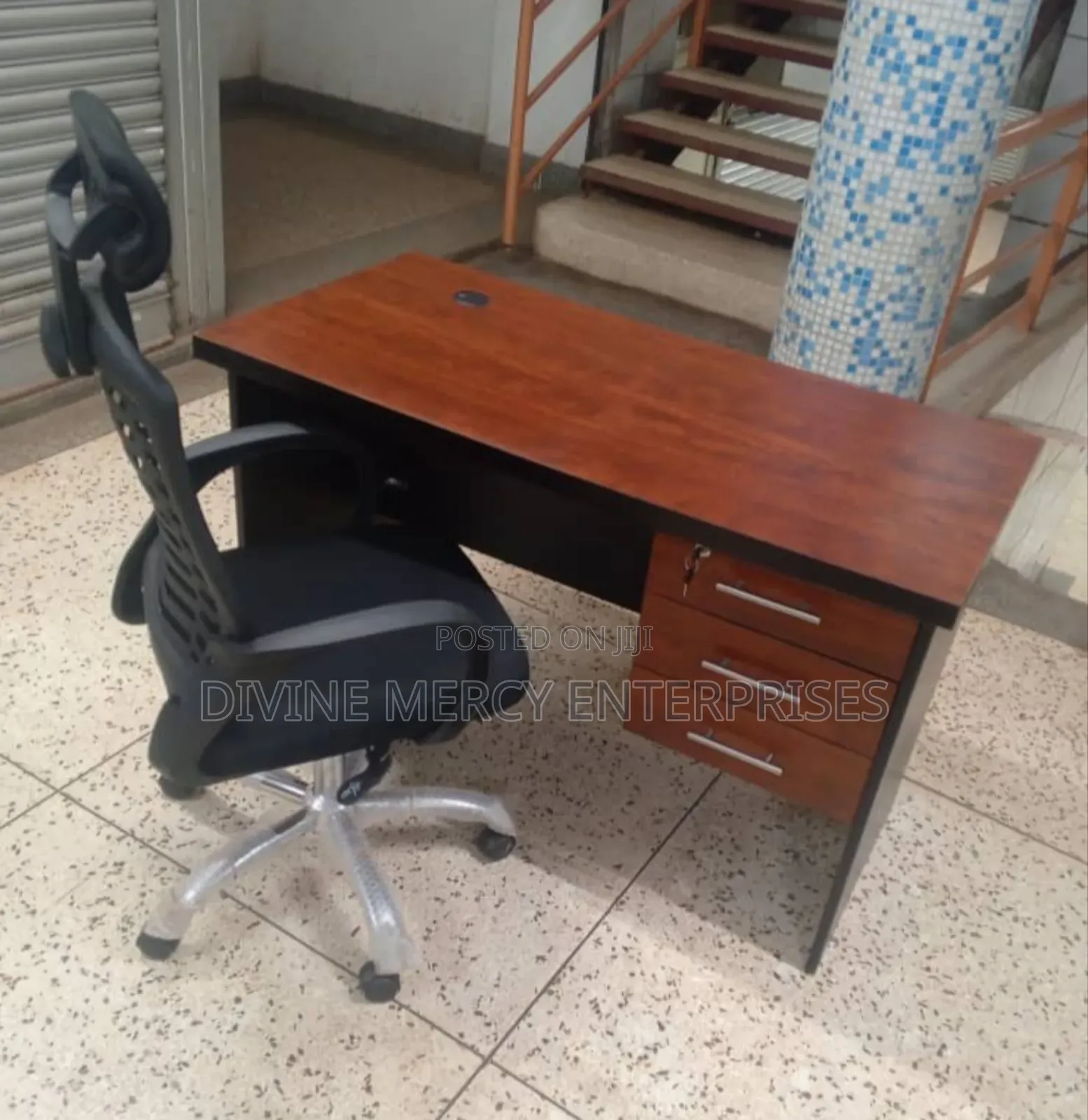 Office Table and a Headrest Chair