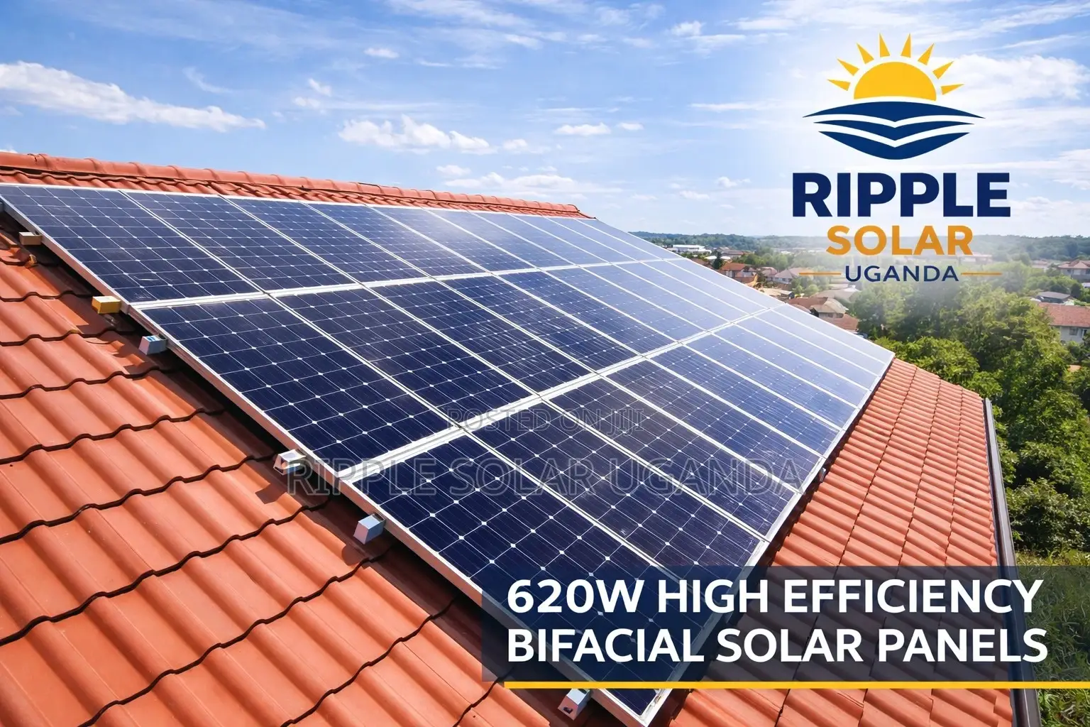 620w Bifacial Solar Panel Double Glass High Efficiency Kampala