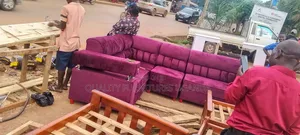 6 Seater Maroon Sofa Set