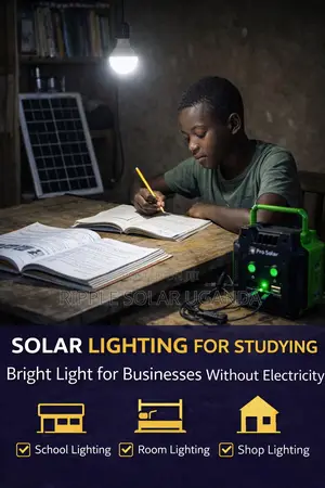6w Portable Solar Lighting Kit With Phone Charging Battery Backup