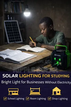 6w Portable Solar Lighting Kit With Phone Charging Battery Backup