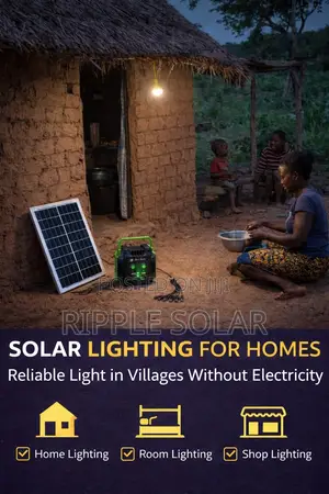 6w Portable Solar Lighting Kit With Phone Charging Battery Backup