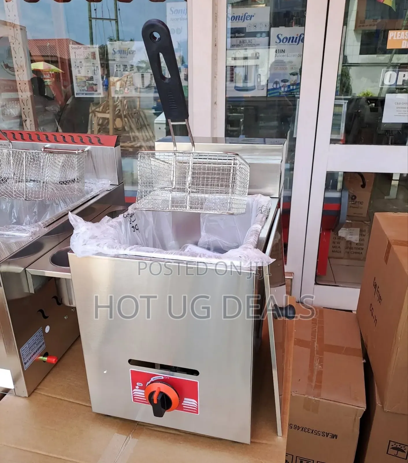 6l Stainless Steel Commercial Gas Deep Fryer - Stainless Steel