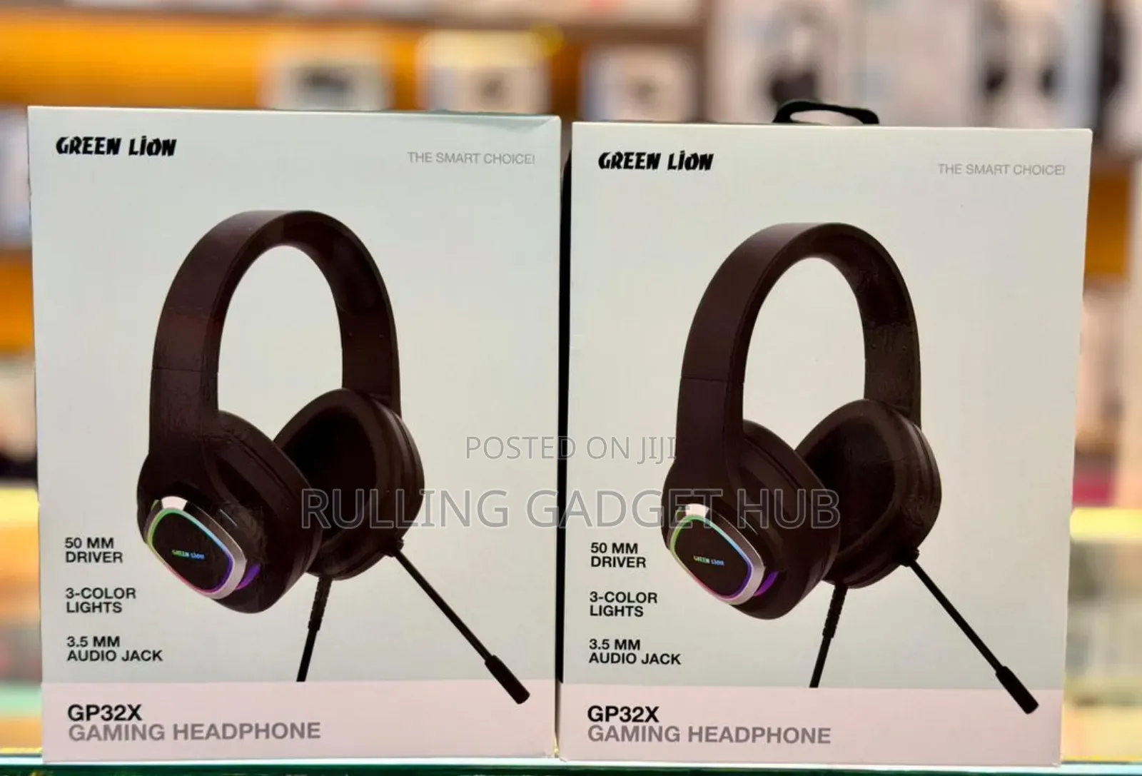 Green Lion Gp32x Gaming Headphone With 50mm Drivers, Rgb,