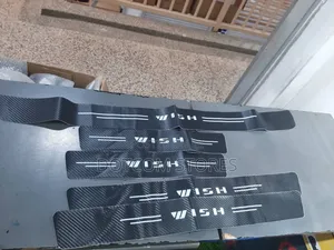 Carbon Fiber Style Door Sill Protector Stickers