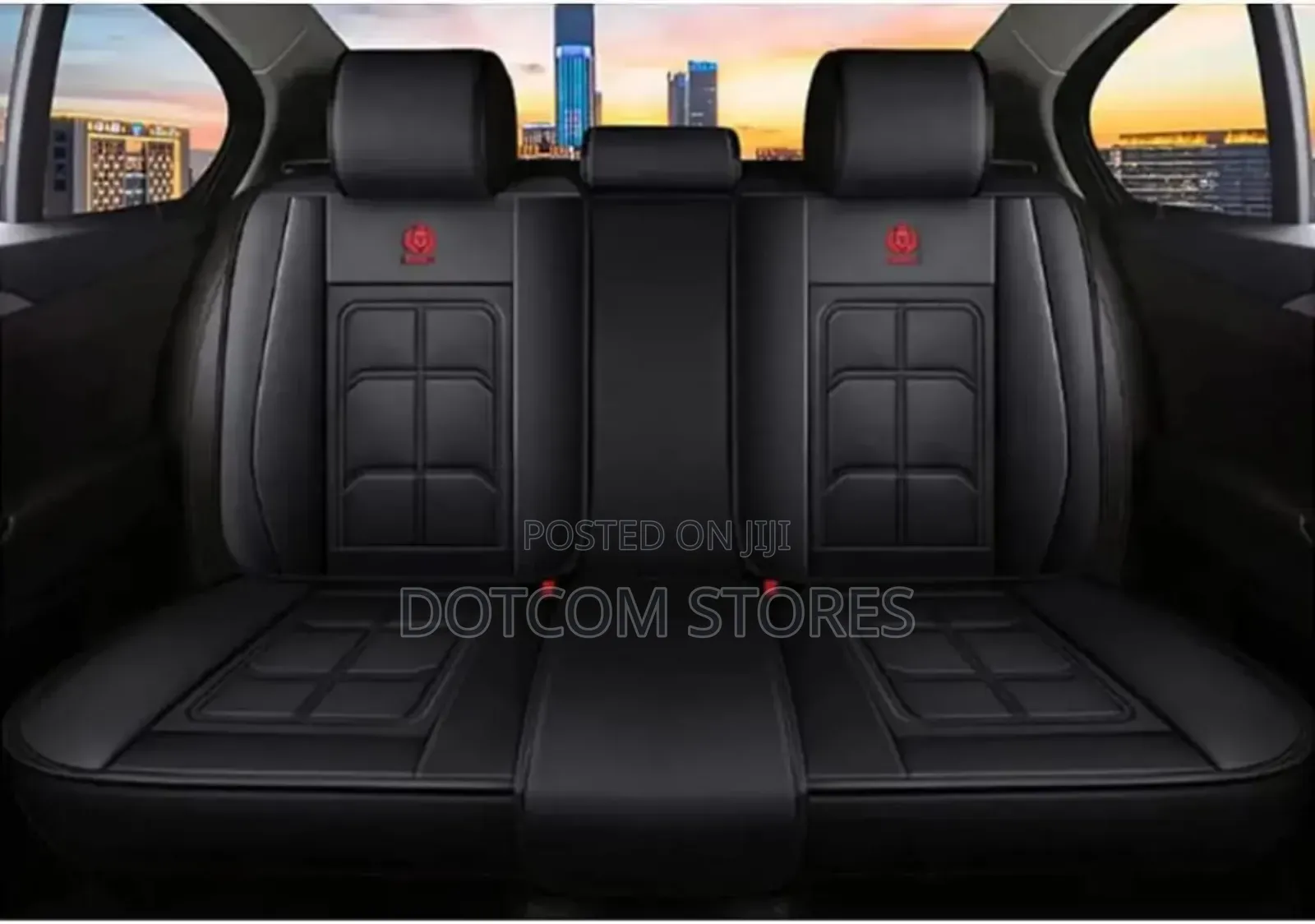 Black Polyurethane (Pu) Leather Car Seat Cover Set,