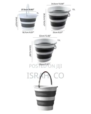 Round Collapsible Water Bucket for House Cleaning, Space Saving,